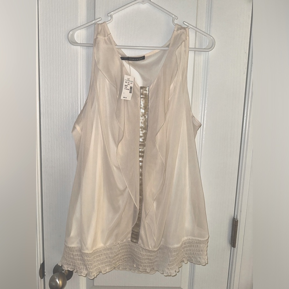 Gorgeous Sheer Ivory Top